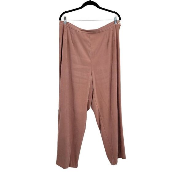 Vintage Pant Set 2pc 18 Pink Long Sleeve Grommet Zip Blazer High-rise Tapered - Picture 5 of 17